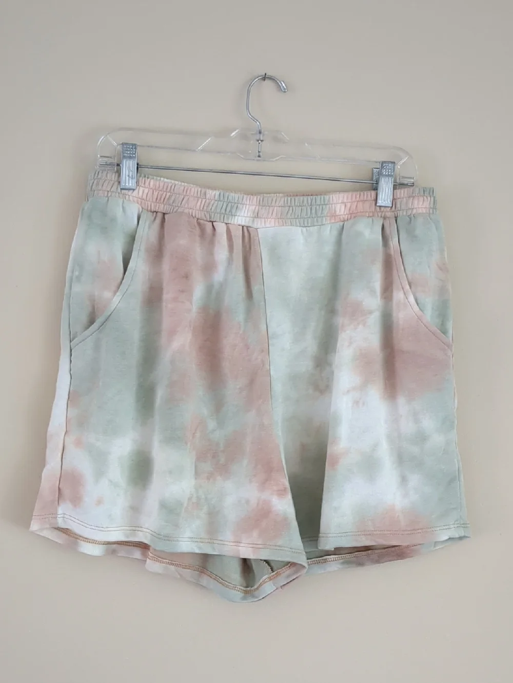2X Dippin' Daisy's Tie Dye Pull On Shorts Lounge Soft Comfy Green